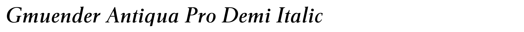 Gmuender Antiqua Pro Demi Italic image